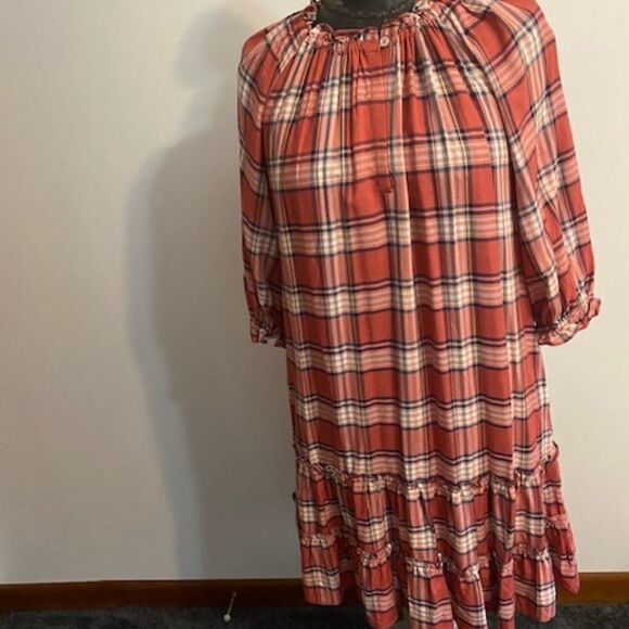 Chelsea & Violet by Anthropologie plaid Baby doll dress, size Small - Picture 1 of 5